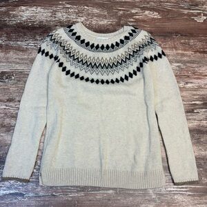 Tabitha Webb | VGUC Lambswool Blend Chic Cottagecore Sweater Ski Fair Isle Med